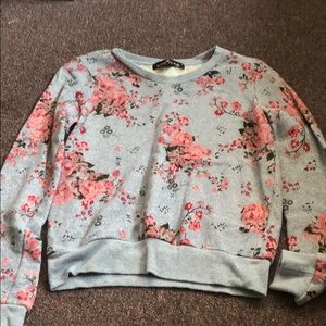 Floral long sleeve light sweater